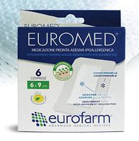 Euromed 4 3/4 X 2 3/4 Inches Medical Grade Wound Care Dressing – Breathable Sterile Non-Woven Cushioned and Flexible Absorbent Island with Premium Adhesive Border (50 Pieces)