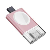 BLANDSTRS Protable Wireless Charger Compatible with Apple Watch Series 5 4 3 2 1, Smart Watch Magnetic Keychain Charger for Travel - Rose Gold