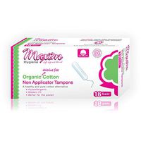 Maxim Hygiene Products Organic Cotton Non Applicator Tampons Super 16 Tampons
