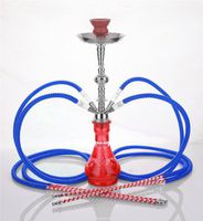 4 hose 21" Halab Red Hookah Shisha Nargila water glass vase pipes smoke sale