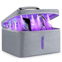 LED UV Leaner Bag for Cell Phone/Underwear/Jewelry/Glasses/Beauty Tools/Headphones/Keys/Other Daily Use Things, Phone Sanitizer Bag USB Portable Sterilization 99% Cleaned Within 5 mins