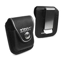 Personalised Professional Laser Engraving Case for Zippo Lighter ZLPLBK - Genuine Leather Black