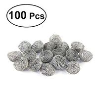 SUPVOX 100pcs 13mm Stainless Steel Pipe Screen Filters Steel Screen Ball
