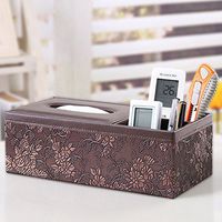 T-ZJHC Hotel Restaurant Tray car Storage Paper Creative Paper Storage Box, Vintage Carved 1651, 29 13.5 9.8