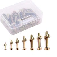 Socket Hex Head Crib Screws, Furniture Bolt & Nut, M6 x20mm/ M6 x30mm/ M6x40mm/ 50mm/ 60mm/ 70mm/ 80mm, Barrel Nuts