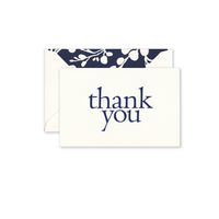 Vera Wang Engraved Indigo Blossoms Thank You Notes (B107064)