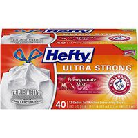 Hefty Ultra Strong Tall Kitchen Trash Bags - Pomegranate Mist, 13 Gallon, 40 Count