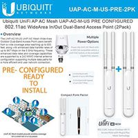UniFi AP AC Mesh UAP-AC-M-US PreConfigured in/Out Dual-Band Access Point -2 Pack