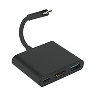 OutTop(TM) 3-in-1 Type-C to HDMI Adapter,Portable 1080P 4K HDMI Adapter for Switch USBC HDMI Converter Type-C Hub Adapter (Black)