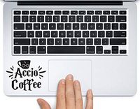 Accio Coffee Harry Potter Printed Trackpad Clear Vinyl Decal Sticker Compatible with Apple MacBook Pro Air 11" 12" 13" 15" All Years Laptop Keyboard (11 " MacBook Air)