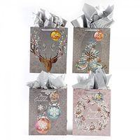 FLOMO Extra Large"Christmas Sophistication" Hologram Foil Gift Bags