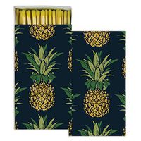 HomArt Large Decorative Pineapple Candle and Fireplace Wood Matches (Set of 36)