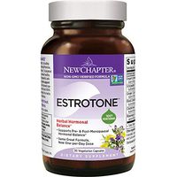 New Chapter Menopause Supplement - Estrotone with Evening Primrose Oil + Black Cohosh for Hormone Health - 30 ct Vegetarian Capsule