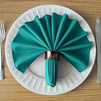 Teal 17x17 Inch Cloth Napkins