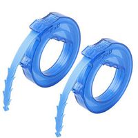 uxcell Plastic Kitchen Portable Stretched Hair Clog Remover Relief Drain Cleaning Tool Blue 2 Pcs