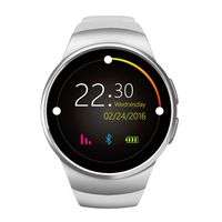 Bluetooth Smart Watch, Keoker 1.3 inches IPS Round Touch Screen Smartwatch Phone with SIM Card Slot,Sleep Monitor,Heart Rate Monitor and Pedometer for IOS and Android Device (White)