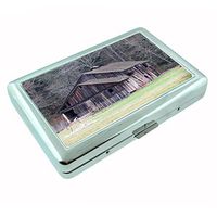 Perfection In Style Metal Silver Cigarette Case Vintage Farm Design 005