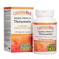 CurcuminRich Double Strength Theracurmin by Natural Factors, Supports Natural Inflammatory Response, Joint and Heart Function, 120 Capsules (120 Servings)