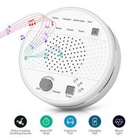 White Noise Machine for Sleeping, 2019 Upgraded Sleep Relax Sound Machine with 8 Soothing Nature Sounds for Baby Adult Traveler