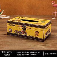 T-ZJHC European Creative Retro Tissue Box Home Room Bedroom Napkins Tray Living Room Coffee Table Storage, Light Green