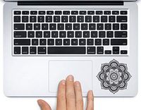 Mandala Flower Floral Printed Trackpad Clear Vinyl Decal Sticker Compatible with Apple MacBook Pro Air 11" 12" 13" 15" All Years Laptop Keyboard (11 " MacBook Air)
