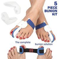 Bunion Corrector Toe Splint Kit – 5 Piece Set for Hallux Valgus to Fight Bunion! 2 Big Toe Splints, 2 Silicone Gel Toe Separators and 1 Big Toe Straightener