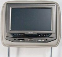 Power Acoustik HDVD-73GRDK Single 7-Inch Replacement Headrest with DVD and Video Monitor (Dark Gray)