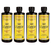 Swanson Amino Acid Liquid L-Carnitine Body Ready 16 fl Ounce (1 pt) (473 ml) Liquid (4 Pack)