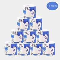 Ultra Soft White Toilet Paper Hand Towels Paper,3 Ply Comfort Care,Family Safe Eco Friendly Toilet Tissue Roll Pack(10 Rolls)