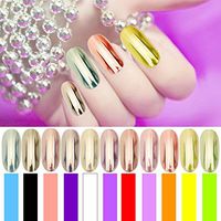 Nail Art,Putars Women Sexy Change Color Nail Mirror Powder Glitter Chrome Powder Art Decoration