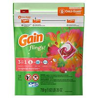 Gain Flings Laundry Detergent Pacs, Tropical Sunrise, 31 Little Capsules