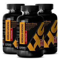 Weight Loss - Korean Ginseng 350MG Extract - Panax - 3 Bottles (180 Capsules)