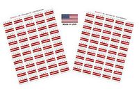 Made in USA! 100 District of Colombia 1.5" x 1" Self Adhesive State Flag Stickers, Two Sheets of 50, 100 Washington DC Sticker Flags Total