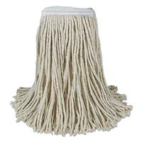 O'Dell Banded Cotton Mop Heads, 24oz, White, 12/Carton, New