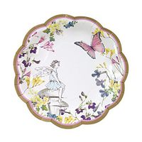 Talking Tables Tea Party Fairy Paper Plates Pack of 12, Dia 17cm, 7"