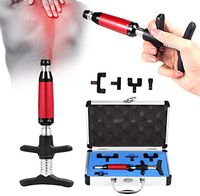 6 Levels Manual Spine Activator Chiropractic Adjustment Correction Tool, Force Spine Adjusting Massager with 4 Repaceable Massage Heads for Improve Joint Pain, Adjust Vertebration Cervical Spondy(Red)