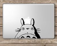 Totoro Apple on Head My Studio Ghibli - Apple MacBook Laptop Vinyl Sticker Decal, Die Cut Vinyl Decal for Windows, Cars, Trucks, Tool Boxes, laptops, MacBook - virtually Any Hard, Smooth Surface