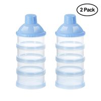 Accmor Baby Milk Powder Formula Dispenser, Non-Spill Smart Stackable Baby Feeding Travel Storage Container, BPA Free, 4 Compartments,Clear