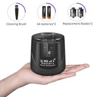 Battery Powered Electric Pencil Sharpener, Fast Sharpen, Suitable for No.2/Colored Pencils(6-8mm), School/Classroom/Office/Home（2 AA batteries，2 replacement blades and 1 brush included）