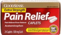 Good Sense Extra Strength Pain Relief Caplets 500 mg- 24 Ct