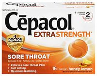 Cepacol Maximum Strength Throat Drop Lozenges, Honey Lemon, 16 ct(Pack of 12)