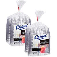 Chinet 100 CT 9 OZ Cut Crystal Plastic Cold Cups (Total 200 pieces) by Chinet