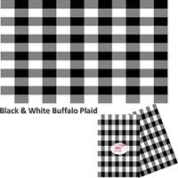 Tissue Paper with Designs - Printed Tissue Paper for Gift Wrapping 24 Decorative Sheets 20" X 30" (Black and White Buffalo Plaid)