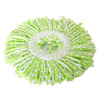 360 Rotating Cleaning Mop Head Replaceable Magic Mop Easy Spinning Floor Spin Mop Accessories Household Cleaning Tool Mop (green)