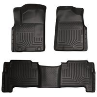 Husky Liners 98611 WeatherBeater Black Custom Molded Front and Second Seat Floor Liner for Infiniti QX56