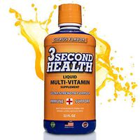 3 Second Health Liquid Multivitamin - Vegan - Non GMO - Gluten Free - Dairy Free - Soy Free - No Artificial Flavors or Preservatives - 32 Servings - GMP - USA Made - Boost Energy and Mental Clarity