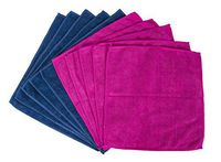 EvriHome Solid Color Microfiber Cloths 10pk, Soft Absorbent Non-Abrasive Cleaning Cloths, Lint-Free, Streak-Free, Easily Clean Without Chemicals, Assorted Colors - Fuschia/Indigo