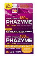 Phazyme Ultra Strength Gas and Bloating Relief | 180 Mg Simethicone | 48 FAST GELS