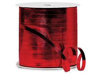 Red Metallic Curling Ribbon Poly Embossed 3/16"x250 yds (8 Rolls) - WRAPS-C5RE