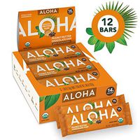 ALOHA Organic Plant Based Protein Bars |Peanut Butter Chocolate Chip | 12 Count, 1.9oz Bars | Vegan, Low Sugar, Gluten Free, Paleo, Low Carb, Non-GMO, Stevia Free, Soy Free, No Sugar Alcohols